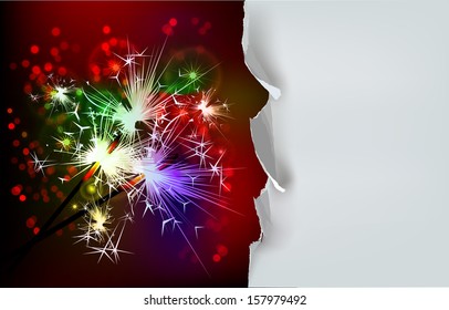 Holiday background with spark