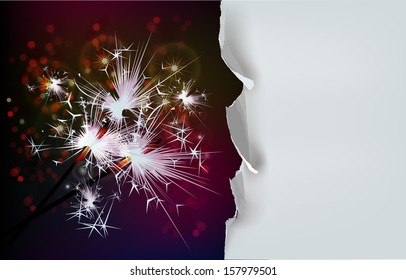 Holiday background with spark