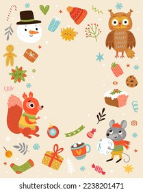 Holiday background for text. christmas elements(И