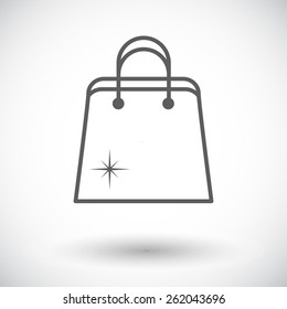 Holiday bag. Single flat icon on white background. Vector illustration.