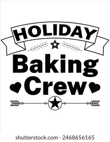 Holiday baking crew T-shirt, Vector File