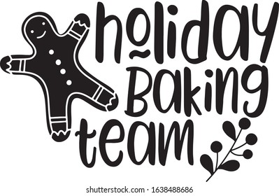 Holiday Baking Team Christmas Greeting in a Banner