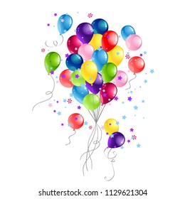 Holiday balloons bunch