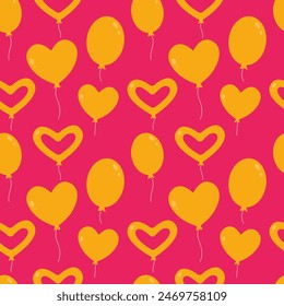 Holiday balloons seamless pattern. Party, festive. Vector illustration