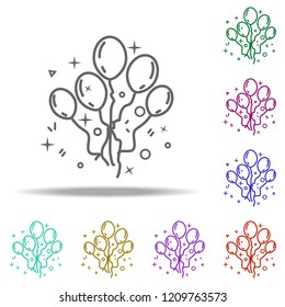 holiday balls dusk icon. Elements of Birthday in multi color style icons. Simple icon for websites, web design, mobile app, info graphics