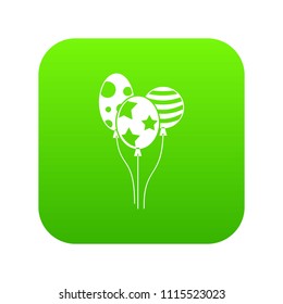 Holiday balls icon digital green for any design isolated on white vector illustration