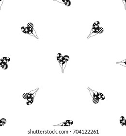 Holiday balls pattern repeat seamless in black color for any design. Vector geometric illustration
