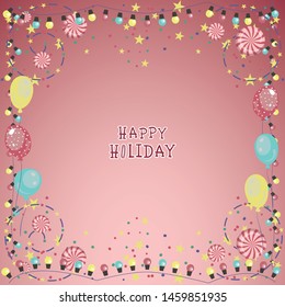 holiday banner background. Christmas fun. birthday card