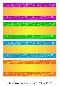 Holiday banner with golden stroke. Vector.