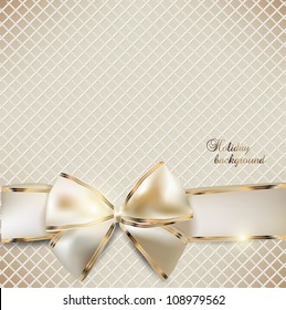 Holiday banner with ribbons. Vector background