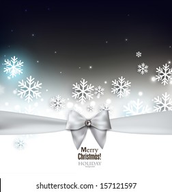 Holiday banner with ribbons. Vector background.