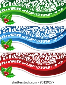 Holiday banner set