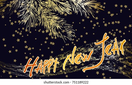 Holiday banner with sparkling Christmas glitter ornaments. Great for New year party posters, headers. Vector illustration