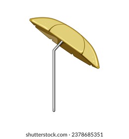 holiday beach umbrella cartoon. travel sea, object relax, tourism resort holiday beach umbrella sign. isolated symbol vector illustration