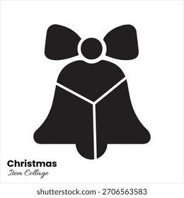 Marco de collage en forma de campana de Festiva para Navidades diseños temáticos