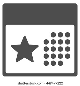 Holiday Binder vector icon. Style is flat symbol, gray color, rounded angles, white background.
