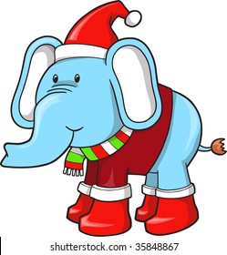 Holiday Blue Elephant vector