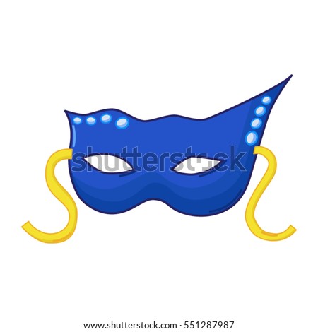 Holiday Blue Mask Icon Comics Style Stock Vector Royalty Free