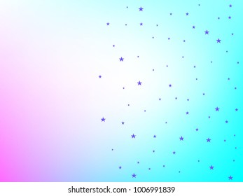 Holiday blue starry in pink, turquoise background. Tiny stars. Confetti celebration, Falling blue abstract decoration for party, birthday celebrate, anniversary or event, festive. Festival decor.