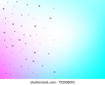 Holiday blue starry in pink, turquoise background. Tiny stars. Confetti celebration, Falling blue abstract decoration for party, birthday celebrate, anniversary or event, festive. Festival decor.