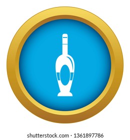 Holiday bottle icon blue vector isolated on white background for any design