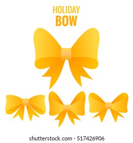 Holiday bow. Colorful gift decoration