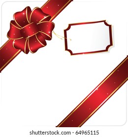 Holiday bow and ribbon, illustration