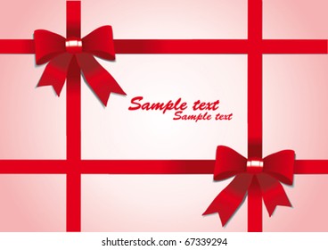 Holiday bow and ribbon, illustration