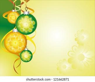 holiday boxes with Christmas decorations with ribbons of gold and red Christmas background,  Christmas, vector