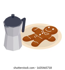 Holiday breakfast icon. Isometric illustration of holiday breakfast vector icon for web