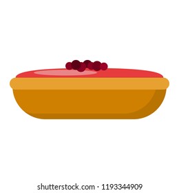 Holiday cake icon. Flat illustration of holiday cake vector icon for web design