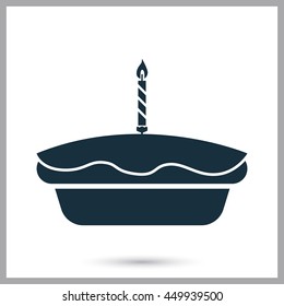 Holiday cake icon on the background