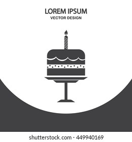 Holiday cake icon on the background