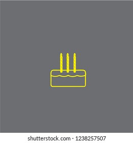 Holiday cake vector icon 