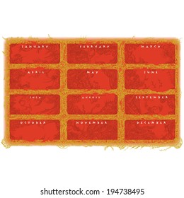 Holiday calendar frame, background