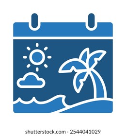 ícone de Calendário de Feriado - ilustração de vetor de linha