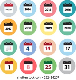 Holiday Calendar icons set