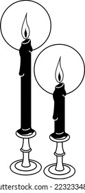 Ilustración de vectores de quema de velas de vacaciones