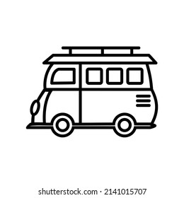 holiday car line icon vector illustration, perfect for logos, objects, symbols and more