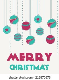 Holiday card with christmas.