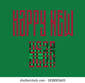 Holiday card in Christmas colors 2021