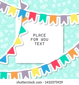 Holiday card concept with flags