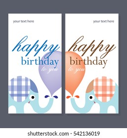Holiday card with elephant