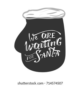 Holiday card lettering design. Typographic print poster. T shirt hand lettered calligraphic design. Vector illustration.