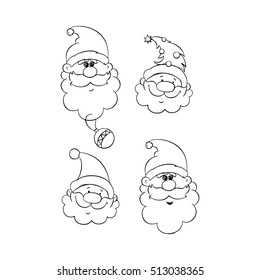 Holiday card with Santa. Cartoon design.