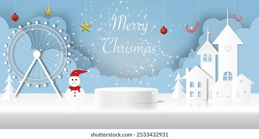 Cartões de férias com árvore de Natal, renas, quadros florais ornamentados, fundo e espaço de cópia. Modelos artísticos universais.