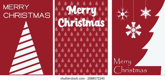 Holiday cards with Marry Christmas, Universal modern artistic templates. copy space