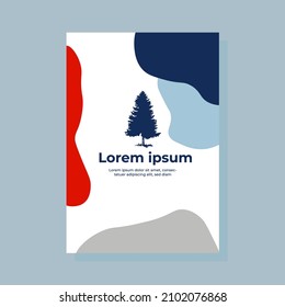 Holiday cards. Universal abstract creative artistic templates with Christmas tree.
