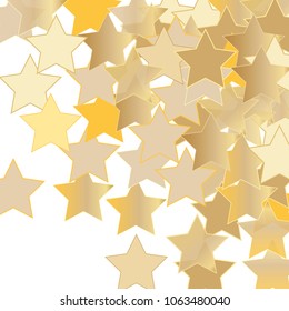 Holiday celestial background. Festive Confetti vector illustration. Scatter of gradient stars. Abstract Dynamic Motion Vector background for celebration decorations, paper packaging, textile design.
