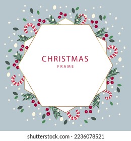 Holiday Christmas card. Christmas template for banner, ticket, leaflet, card, invitation, poster and so on